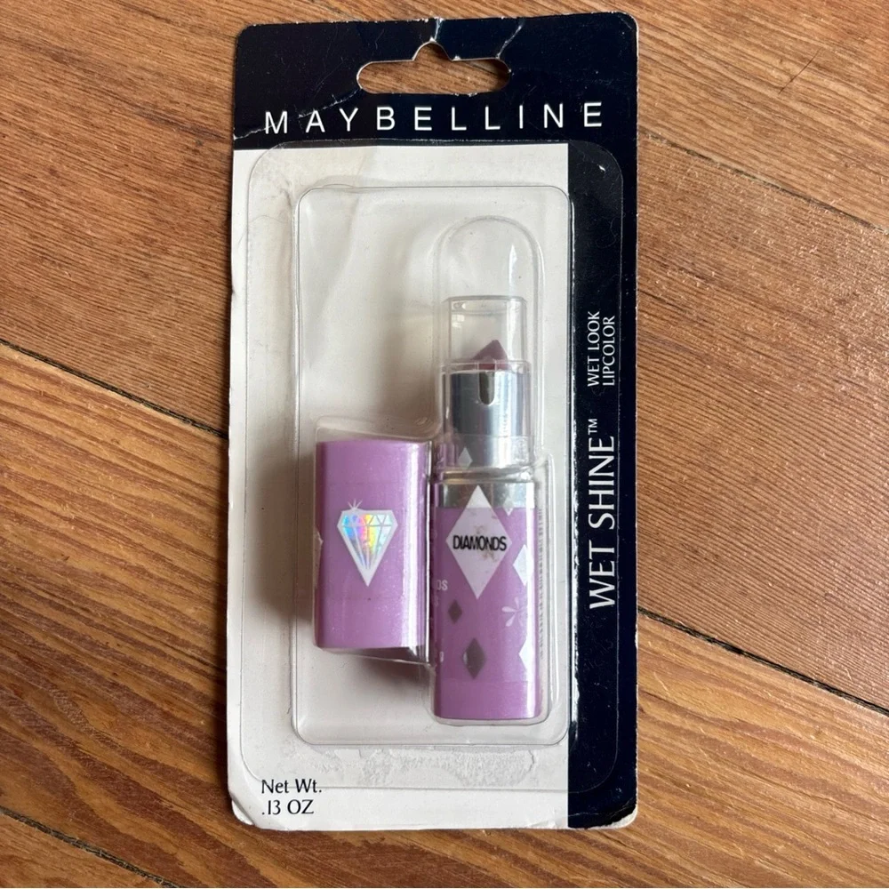 Maybelline Wet Shine Diamonds Lipstick Wet Look ~ Kiss N Tell ~ Rare,HTF!!